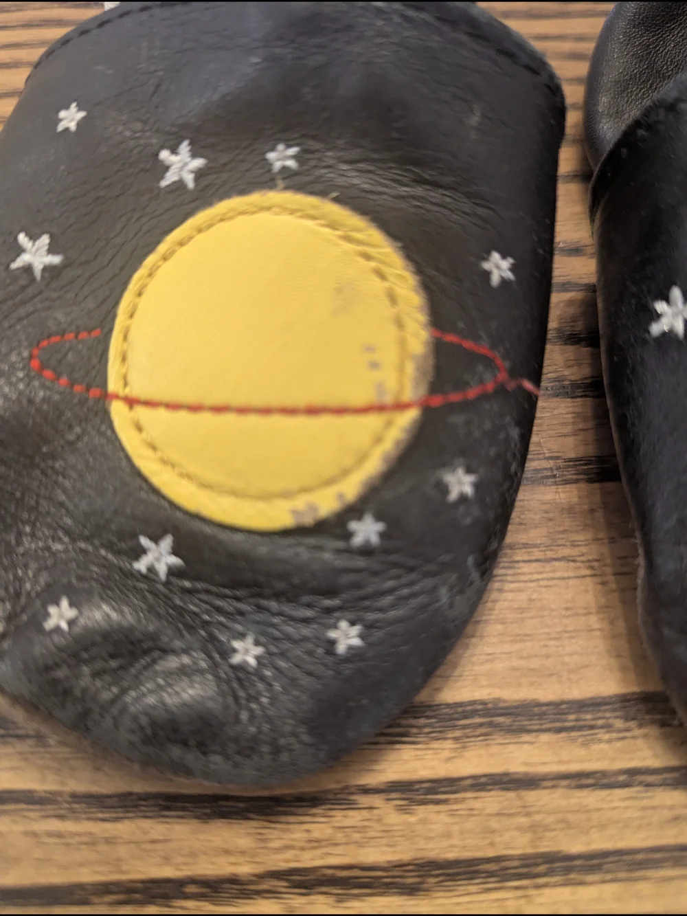 GUC Robeez Soft Soles Baby 6-12 months Space Dream Shoes Navy Rocket Ship Planet